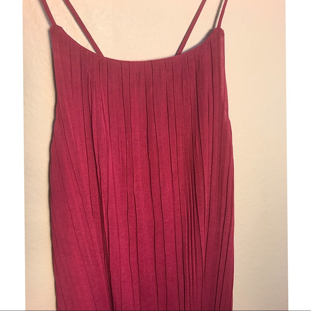 MANGO Flowy Dress | Pleated + spaghetti strap